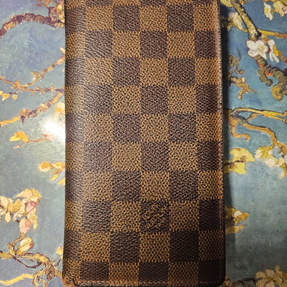Louis Vuitton Damier Ebene Brazza Long Wallet / Checkbook / Passport Holder